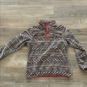 Patagonia Brown and Pink Patterned Sweater